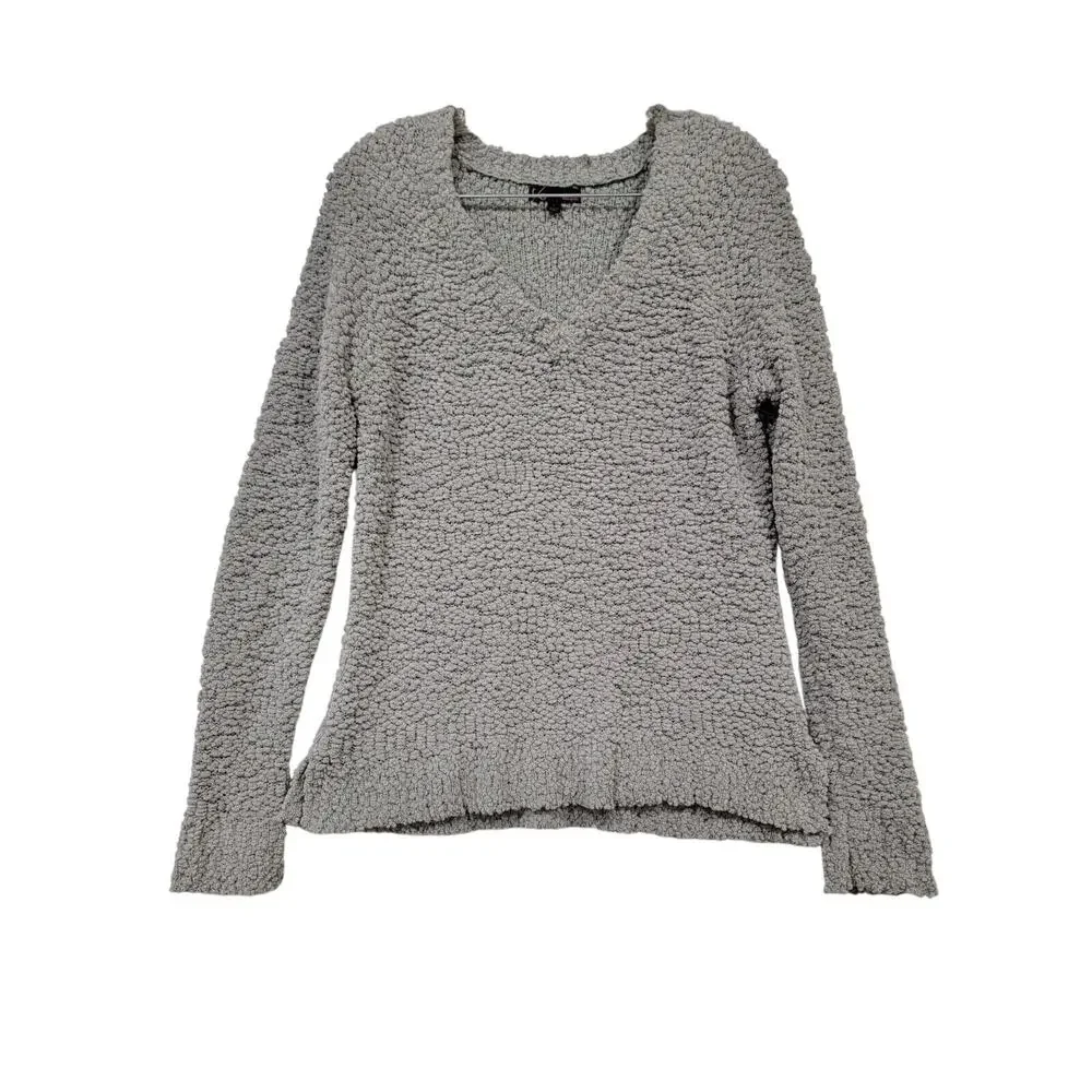 Grey Large Fuzzy Popcorn Knit Sweater Whimsigoth Cottagecore 90s Grunge Gweeble